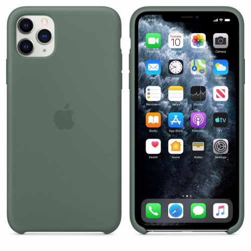 Чохол-накладка (силіконовий) Apple iPhone 11 Pro Max Silicone Case Pine Green (MX012)