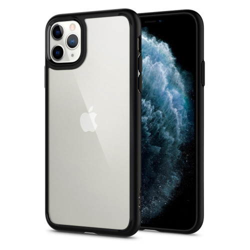 Чохол-накладка (силіконовий) Apple iPhone 11 Pro Max Spigen Ultra Hybrid Matte Black (075CS27136)