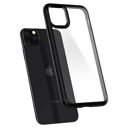 Чохол-накладка (силіконовий) Apple iPhone 11 Pro Max Spigen Ultra Hybrid Matte Black (075CS27136)