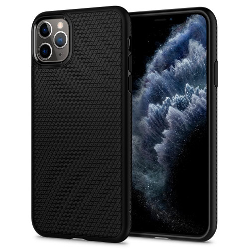 Чехол-накладка (силиконовый) Apple iPhone 11 Pro Spigen Liquid Matte Black (077CS27232)