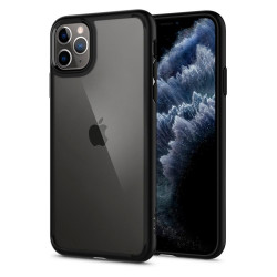 Чохол-накладка (силіконовий) Apple iPhone 11 Pro Spigen Ultra Hybrid Matte Black (077CS27234)