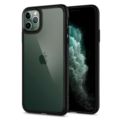 Чехол-накладка (силиконовый) Apple iPhone 11 Pro Spigen Ultra Hybrid Matte Black (077CS27234)