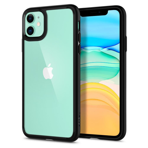 Чехол-накладка (силиконовый) Apple iPhone 11 Spigen Ultra Hybrid Matte Black (076CS27186)