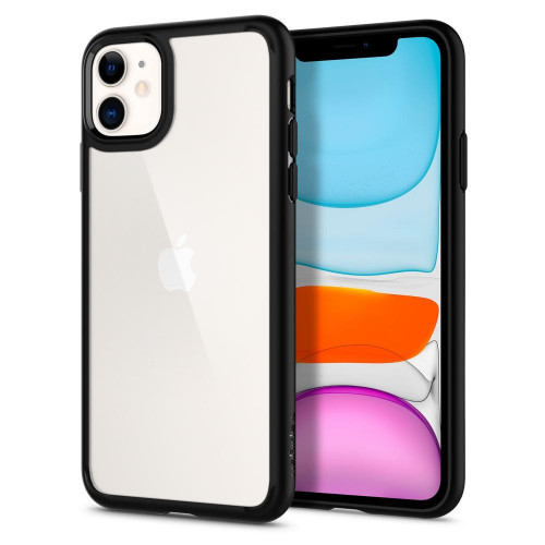 Чехол-накладка (силиконовый) Apple iPhone 11 Spigen Ultra Hybrid Matte Black (076CS27186)