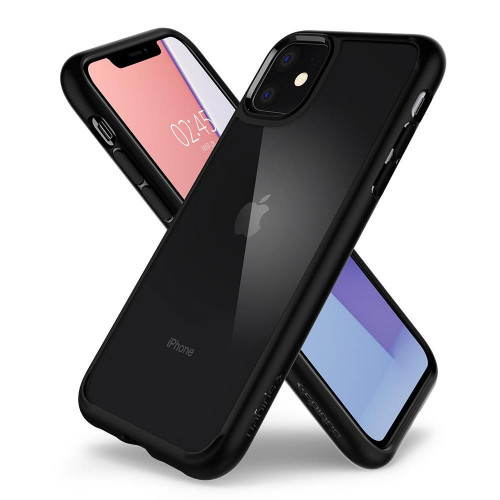 Чехол-накладка (силиконовый) Apple iPhone 11 Spigen Ultra Hybrid Matte Black (076CS27186)
