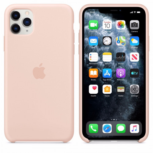 Чохол-накладка (силіконовий) для iPhone 11 Pro Max Silicone Case High Copy Pink Sand