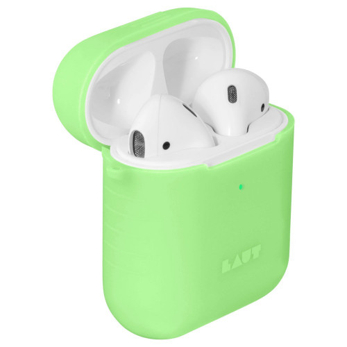 Чехол-накладка (силиконовый) Apple AirPods LAUT POD NEON Acid Yellow (L_AP_PN_Y)