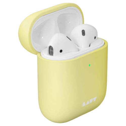 Чехол-накладка (пластиковый) Apple AirPods LAUT HUEX PASTELS Sherbet (L_AP_HXP_Y)