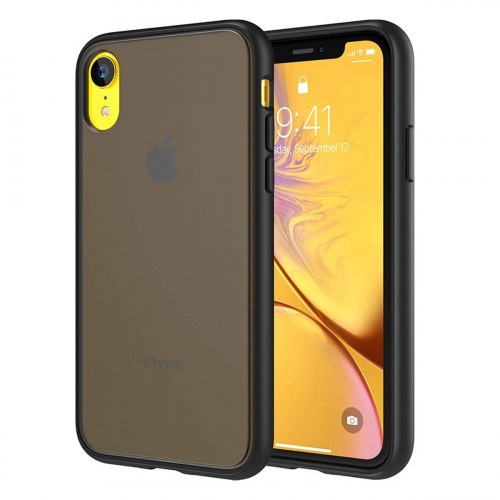 Чехол-накладка (силиконовый) Apple iPhone XR Protective Clear Cover Black