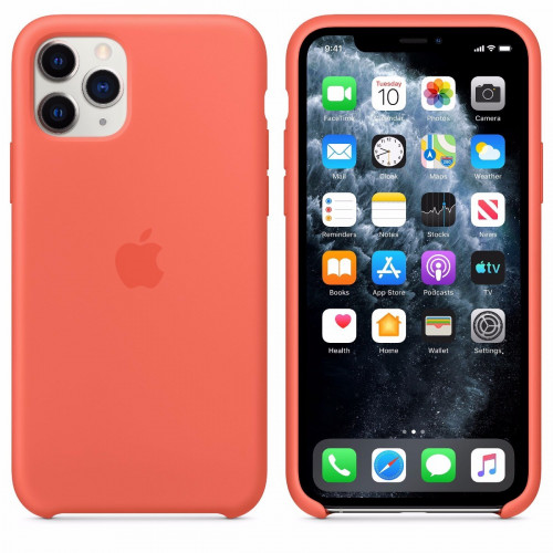 Чехол-накладка (силиконовый) для iPhone 11 Pro Silicone Case High Copy Clementine
