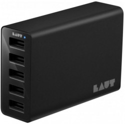 LAUT USB Wall Charger 8A 5xUSB QUnit-X Black (LAUT_QX_BK)