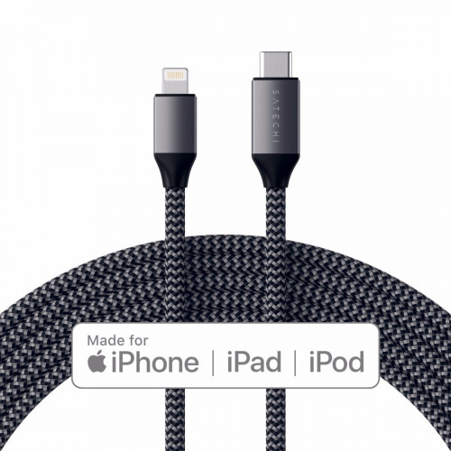 Satechi USB-C to Lightning Cable Space Gray 1.8m (ST-TCL18M)
