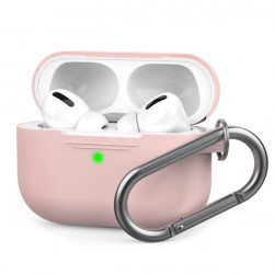 Чохол-накладка (силіконовий) Apple AirPods Pro AhaStyle with Carabiner Pink (X002CYL8A9)
