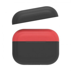Чохол-накладка (силіконовий) Apple AirPods Pro AhaStyle DUOTONE Black/Red (X002CYL9U3)