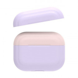 Чохол-накладка (силіконовий) Apple AirPods Pro AhaStyle DUOTONE Lavender/Pink (X002CYHIUN)