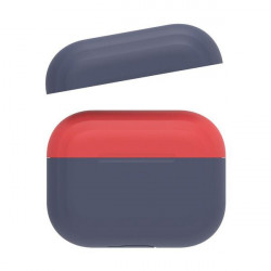 Чохол-накладка (силіконовий) Apple AirPods Pro AhaStyle DUOTONE Navy Blue/Red (X002CYL9TJ)