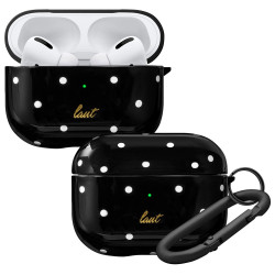 Чохол-накладка (пластиковий) Apple AirPods Pro LAUT DOTTY Black (L_APP_DO_BK)