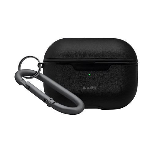 Чехол-накладка (кожаный) Apple AirPods Pro LAUT Oxford Noir Black (L_APP_OX_BK)