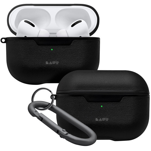 Чехол-накладка (кожаный) Apple AirPods Pro LAUT Oxford Noir Black (L_APP_OX_BK)