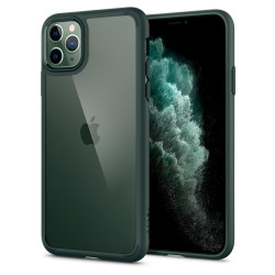 Чохол-накладка (силіконовий) Apple iPhone 11 Pro Spigen Ultra Hybrid Midnight Green (ACS00417)