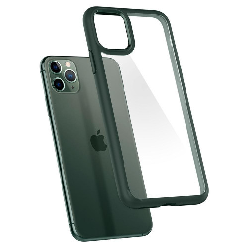 Чехол-накладка (силиконовый) Apple iPhone 11 Pro Spigen Ultra Hybrid Midnight Green (ACS00417)