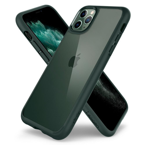 Чехол-накладка (силиконовый) Apple iPhone 11 Pro Spigen Ultra Hybrid Midnight Green (ACS00417)