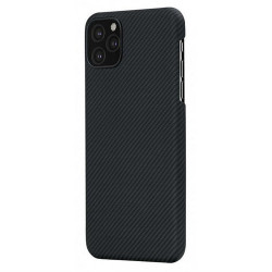 Чохол-накладка (карбоновий) Apple iPhone 11 Pro Max Pitaka MagCase Black/Grey (KI1101M)