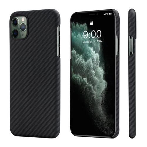 Чехол-накладка (карбоновый) Apple iPhone 11 Pro Max Pitaka MagCase Black/Grey (KI1101M)