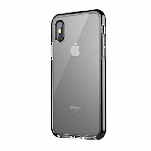 Чехол-накладка (силиконовый) Apple iPhone X Frame Black