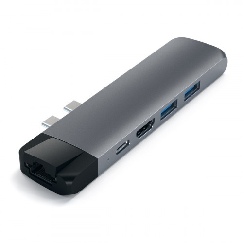 Satechi Aluminum Type-C Pro Hub Adapter with Ethernet Space Gray (ST-TCPHEM)