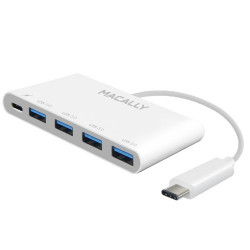 Macally USB-C to USB-A HUB with UCB-C Charging Port (UC3HUB4C)