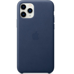 Чохол-накладка (шкіряний) для iPhone 11 Pro Leather Case High Copy Midnight Blue