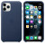 Чехол-накладка (кожаный) для iPhone 11 Pro Leather Case High Copy Midnight Blue