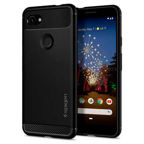 Чехол-накладка (силиконовый) Google Pixel 3a XL Spigen Rugged Armor Black (F22CS25957)