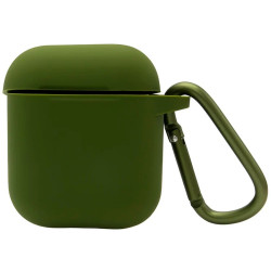 Чохол-накладка (силіконовий) Apple AirPods Blueo Liquid Silicone Case with Carbine Army Green