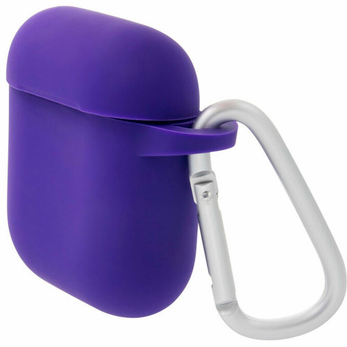 Чохол-накладка (силіконовий) Apple AirPods Blueo Liquid Silicone Case with Carbine Purple