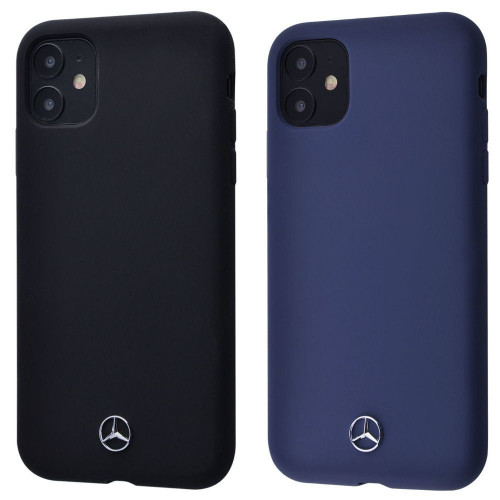 Чехол-накладка (силиконовый) Apple iPhone 11 Mercedes Silicone Case Dark Blue