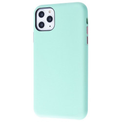 Чохол-накладка (шкіряний) Apple iPhone 11 Pro Habitu Macaron Leather Case Mint