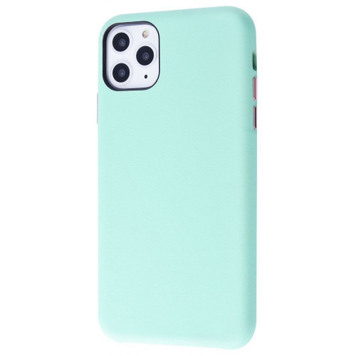 Чехол-накладка (кожаный) Apple iPhone 11 Pro Habitu Macaron Leather Case Mint