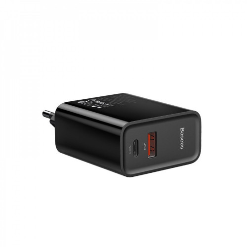 Baseus Wall Charger USB-C and USB PPS Quick Charge 30W Black (CCFS-C01)