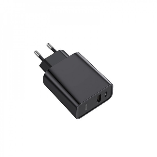 Baseus Wall Charger USB-C and USB PPS Quick Charge 30W Black (CCFS-C01)