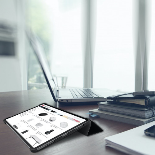 Чехол-книжка (полиуретановый) Apple iPad 12.9" 2020/2018 Macally Smart Folio Black (BSTANDPRO4L-B)