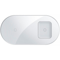 Baseus Wireless Charger Simple 2 in 1 White (WXJK-02)