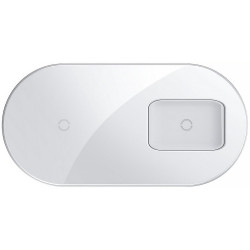 Baseus Wireless Charger Simple 2 in 1 Pro Edition White (WXJK-C02)