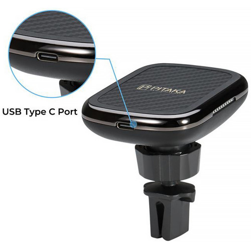 Автомобільний тримач Pitaka MagEZ Mount Qi Car Vent Black/Gun Metal (CM3001QBGM)