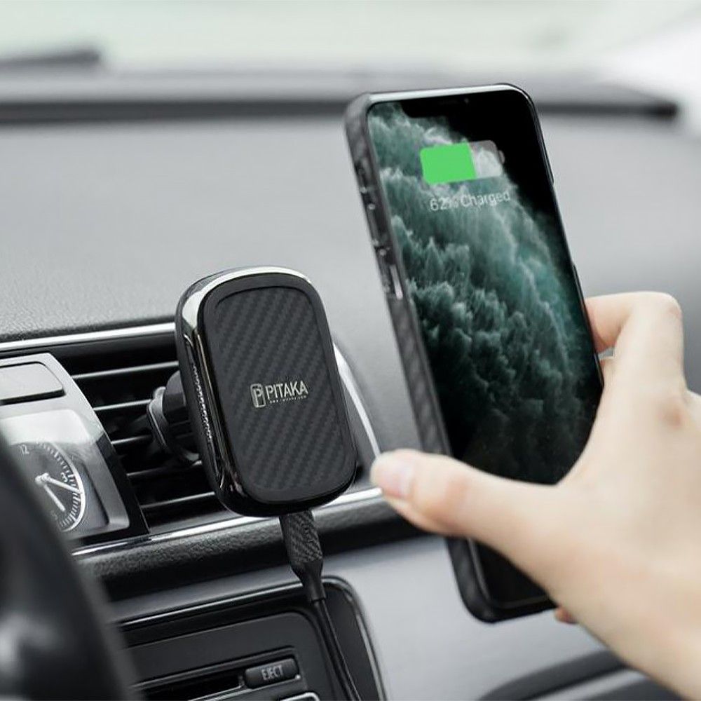 Автомобильный держатель Pitaka MagEZ Mount Qi Car Vent Black/Gun Metal ( CM3001QBGM) — купить в интернет-магазине MR.FIX