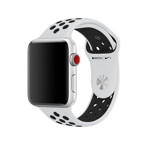 Apple Watch 42/44mm Nike Sport Band Pure Platinum/Black (MX8F2)