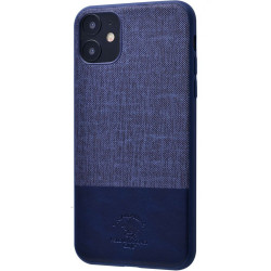 Чохол-накладка (шкіряний) Apple iPhone 11 POLO Virtuoso Leather Case Dark Blue