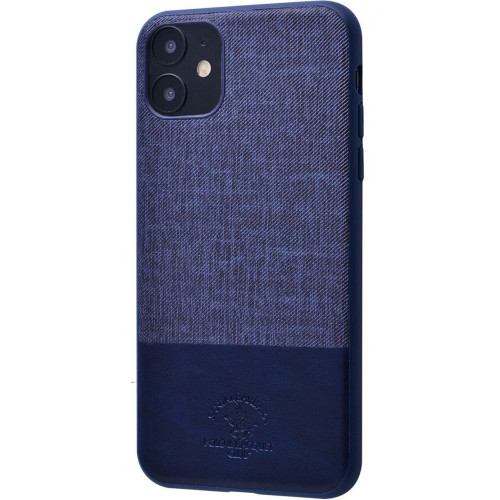 Чехол-накладка (кожаный) Apple iPhone 11 POLO Virtuoso Leather Case Dark Blue