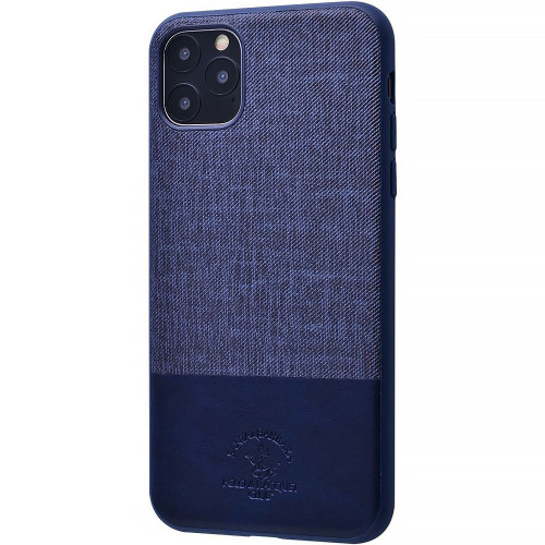 Чехол-накладка (кожаный) Apple iPhone 11 Pro POLO Virtuoso Leather Case Dark Blue